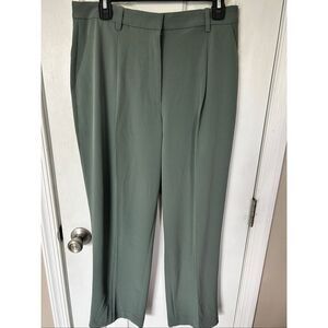 H&M high waisted olive green dress pants/work pants size 10